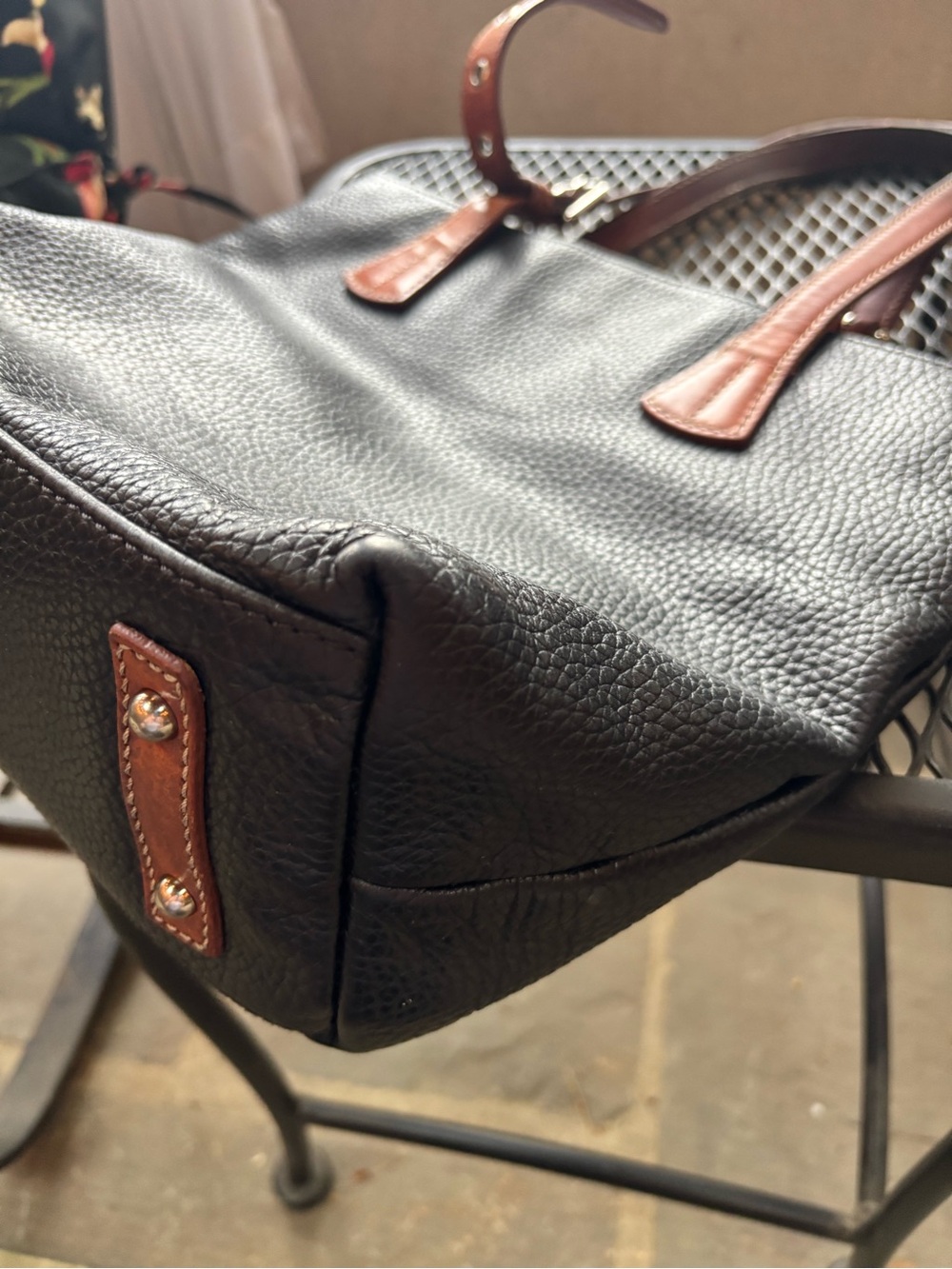 Dooney & Bourke Emily Shoulder Bag Black and Tan - Picture 15 of 16